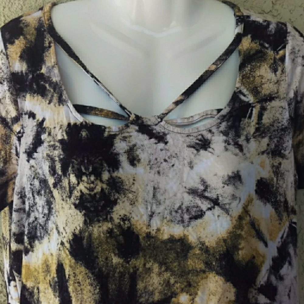 Rock & Republic cutout top short sleeve top blouse - Picture 4 of 7